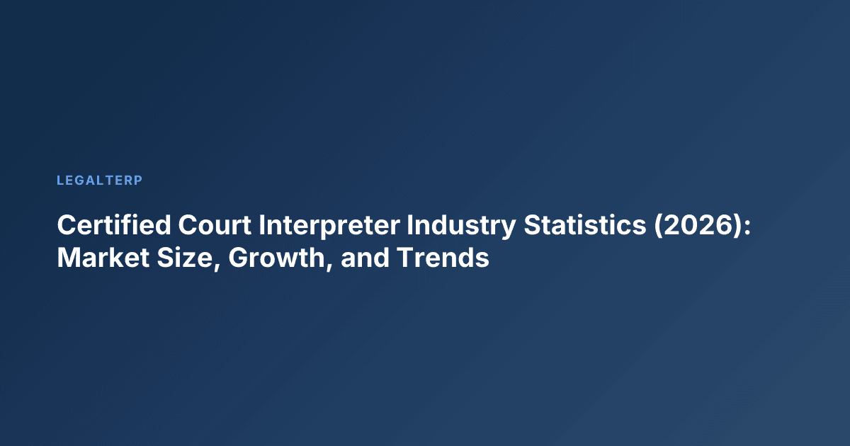 Certified Court Interpreter Industry Statistics (2026): Market Size, Growth, and Trends